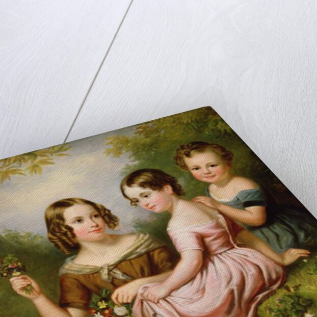 Portrait of three children, 1846 by W.R. Waters