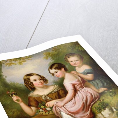 Portrait of three children, 1846 by W.R. Waters