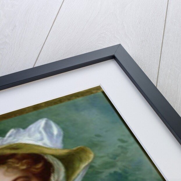 Elegant lady with a bouquet of roses by Emile Vernon