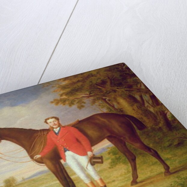 Portrait of a gentleman with his horse, c.1840 by English School