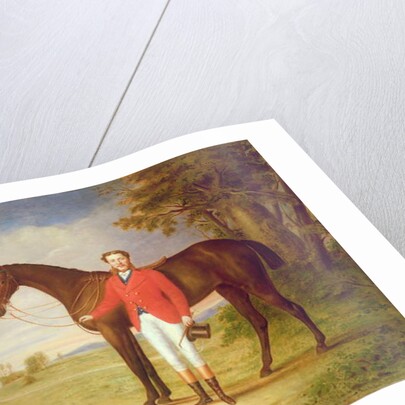 Portrait of a gentleman with his horse, c.1840 by English School