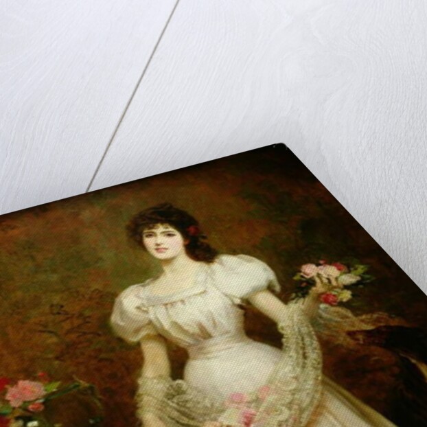 Portrait of a woman and her greyhound, c.1870 by English School