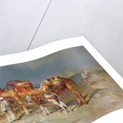 The Arab Caravan by Italian School