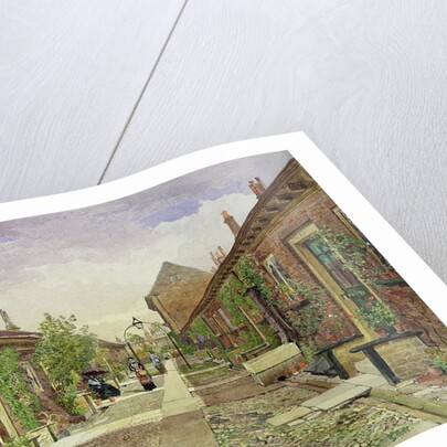 Skinners' Alms Houses, Mile End Road, Stepney, 1883 by John Crowther
