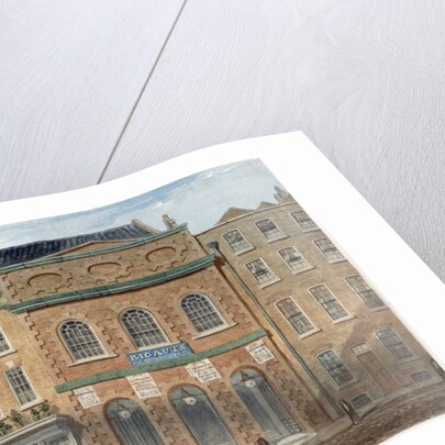 The first Opera House in the Haymarket, burnt down in 1789 by William Capon