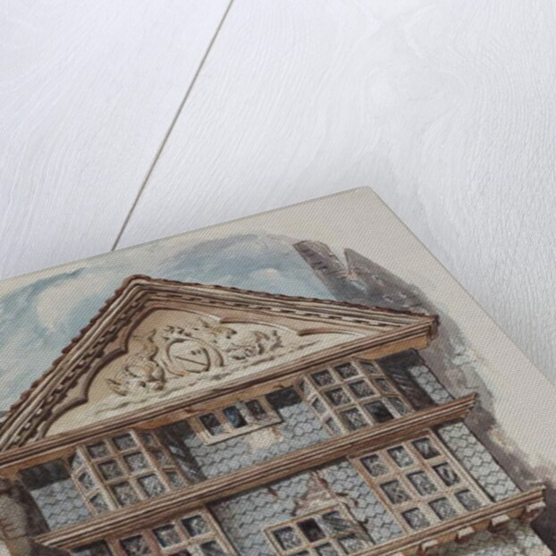 Retrospective view of the Rose Tavern, Fenchurch Street in 1730, c.1805 (w/c on paper by C. Williams