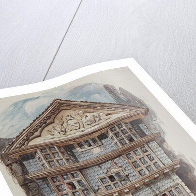 Retrospective view of the Rose Tavern, Fenchurch Street in 1730, c.1805 (w/c on paper by C. Williams