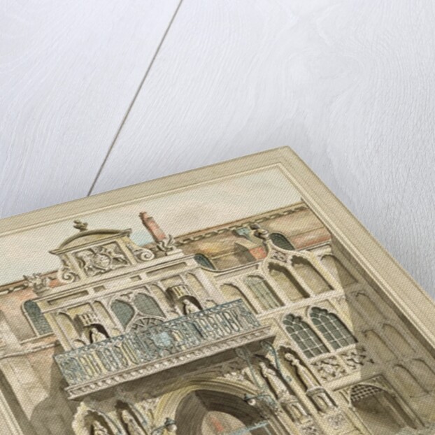 The old facade of the Guildhall, City of London, 1788 by Jacob Schnebbelie