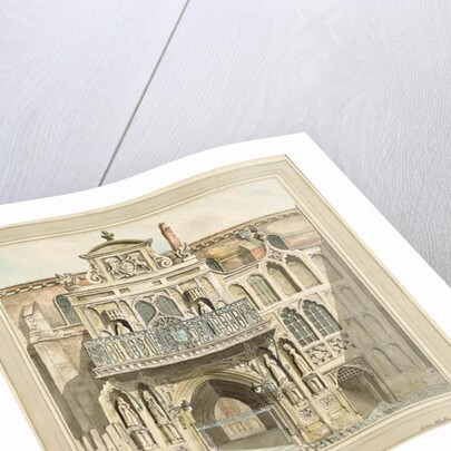 The old facade of the Guildhall, City of London, 1788 by Jacob Schnebbelie