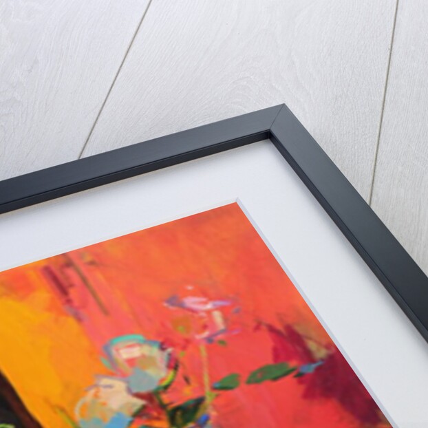 Still Life Table with Roses and Fruit by Peter Graham