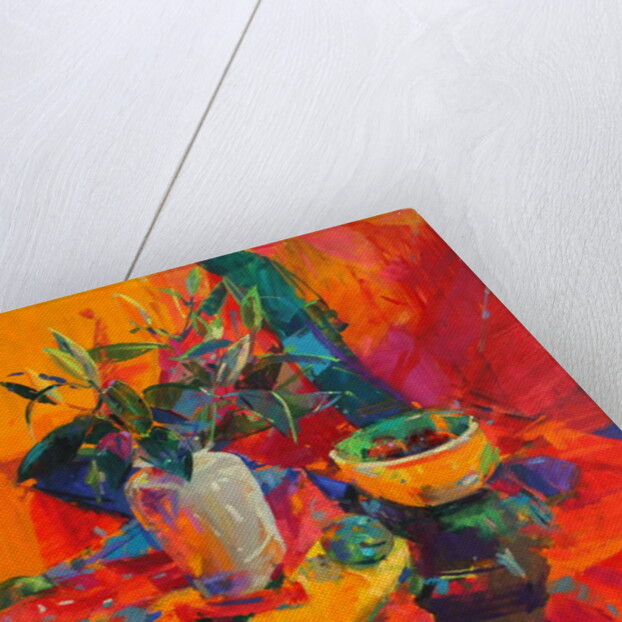 Lilies on a Red Ground, 2012 by Peter Graham