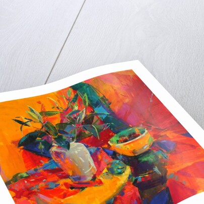 Lilies on a Red Ground, 2012 by Peter Graham