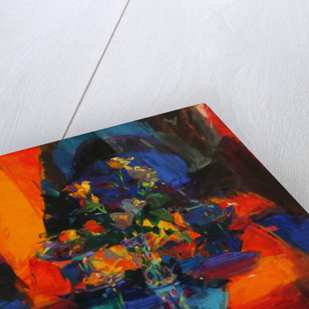 Roses on a Blue Ground by Peter Graham