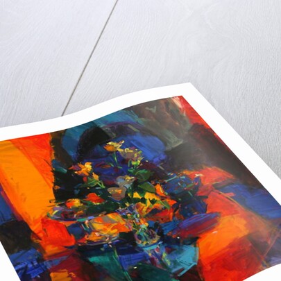 Roses on a Blue Ground by Peter Graham