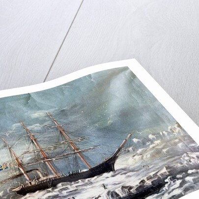 The Ship of the Finnish Explorer, Nils Adolf Erik, Baron Nordenskjold, c.1880 by Danish School