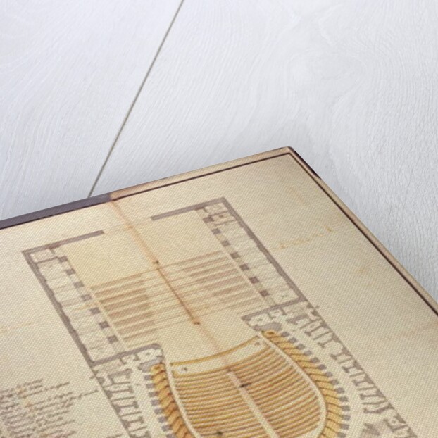 Original drawing of the interior architecture of the Teatro alla Scala, 1778 by Giuseppe Piermarini