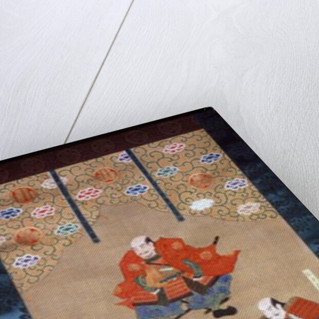 Shogun of the Tokugawa family with the 16 noble Samurai, 17th century by Japanese School