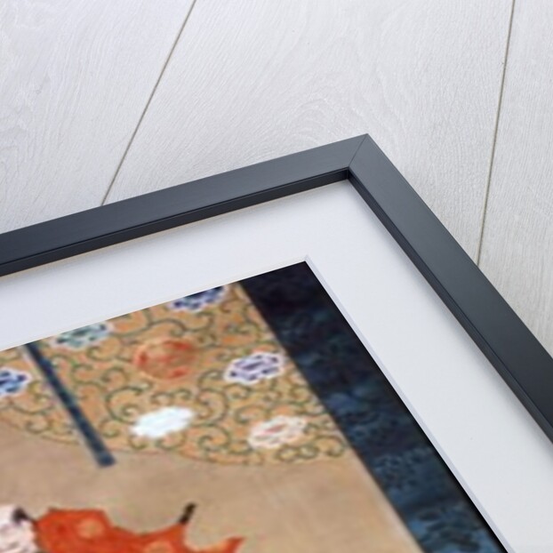 Shogun of the Tokugawa family with the 16 noble Samurai, 17th century by Japanese School