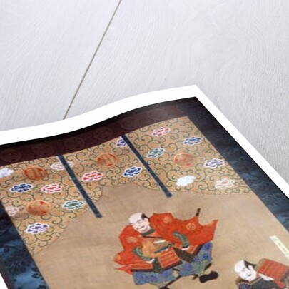 Shogun of the Tokugawa family with the 16 noble Samurai, 17th century by Japanese School