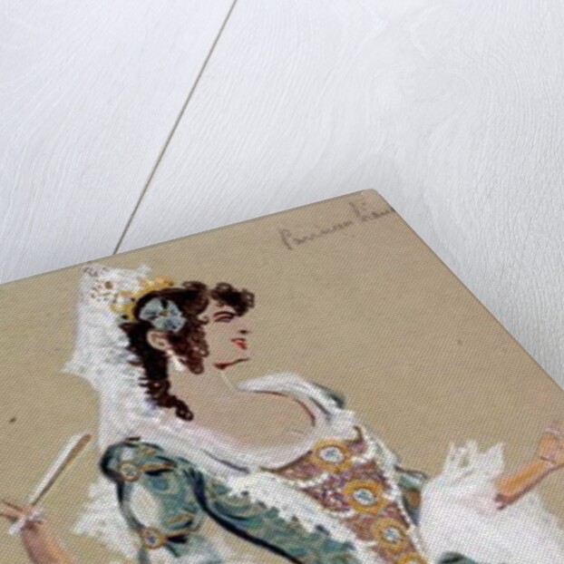 Costume design for the Countess Almaviva by Luigi Sapelli Caramba