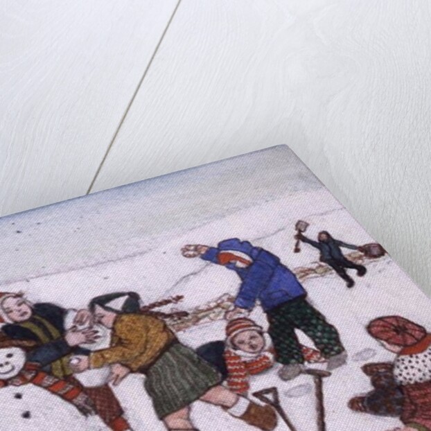 Playing in the Snow by Gillian Lawson