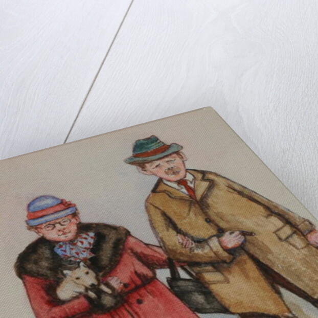 Elderly Couple, 1985 by Gillian Lawson