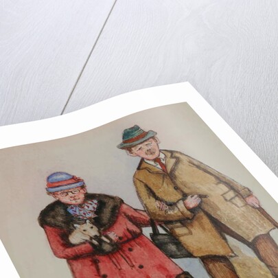 Elderly Couple, 1985 by Gillian Lawson