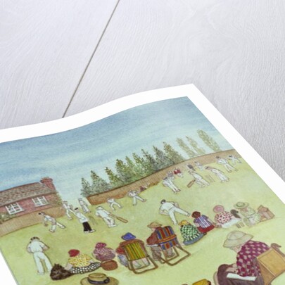 Cricket on the Green, 1987 by Gillian Lawson