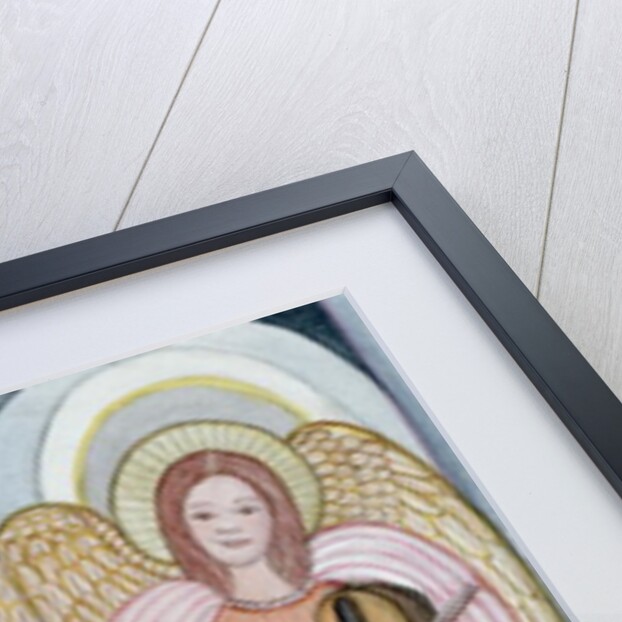 Two angels playing instruments, 1995 by Gillian Lawson