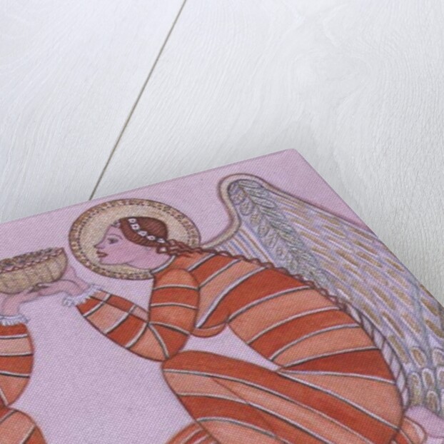 Two angels holding a bowl, 1995 by Gillian Lawson
