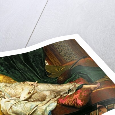 Odalisque with a Lute, 1876 by Hippolyte Berteaux