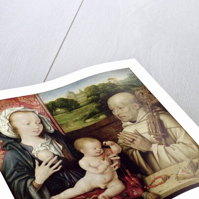 The Virgin and Child worshipped by St.Bernard by Joos van Cleve