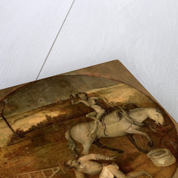 Ploughman unhorsed by a demon by Hieronymus Bosch