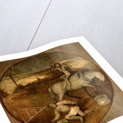 Ploughman unhorsed by a demon by Hieronymus Bosch