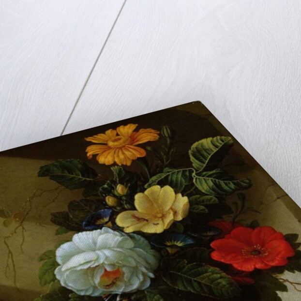 Still life with flowers by Elias van den Broeck