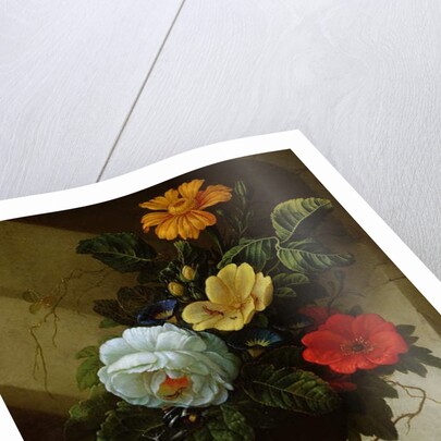 Still life with flowers by Elias van den Broeck