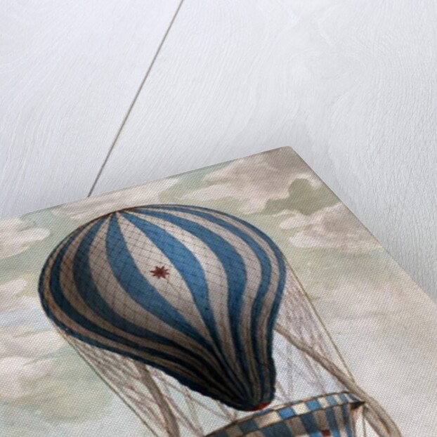 Early Hot Air Balloon in Flight, 1828 by Italian School