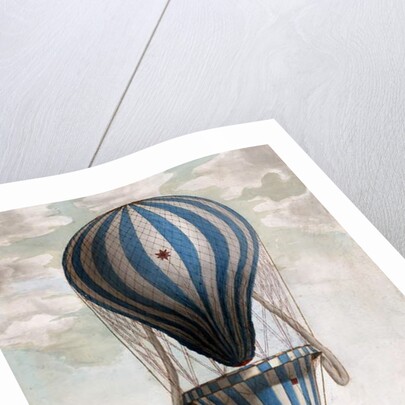 Early Hot Air Balloon in Flight, 1828 by Italian School