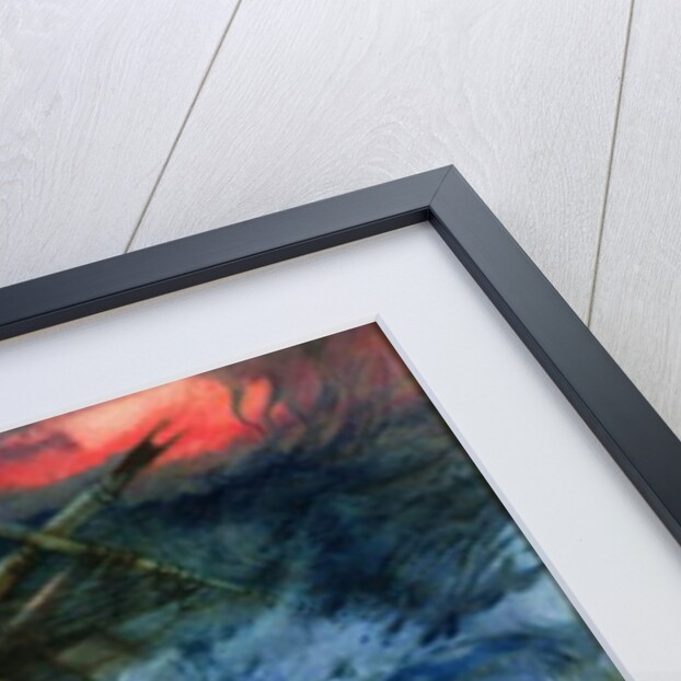 Wrecked Ship with Sea Serpent and Tigers by William Hyde