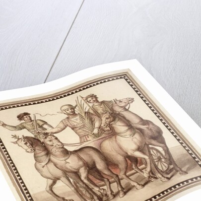 Ms Gen 1496 Plate CXXII Gladiators and chariot, 1674 by Pietro Santi Bartoli