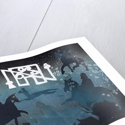 Pictish Hunting Scene I, 1995 by Gloria Wallington