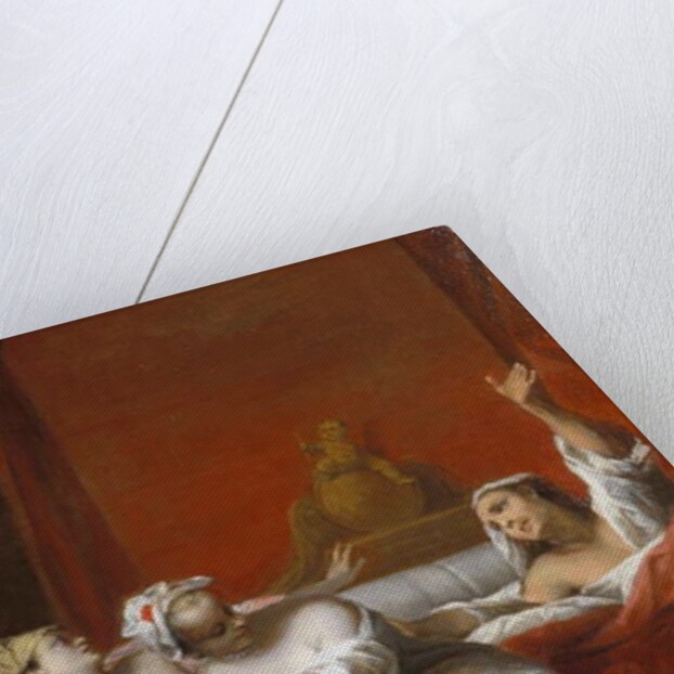 Picardy 121 - Chateau-Thierry - Musee Jean de La Fontaine - Painting by Nicolas Vleughels - illustrating “” the gascon punishes”” tale of La Fontaine by Anonymous