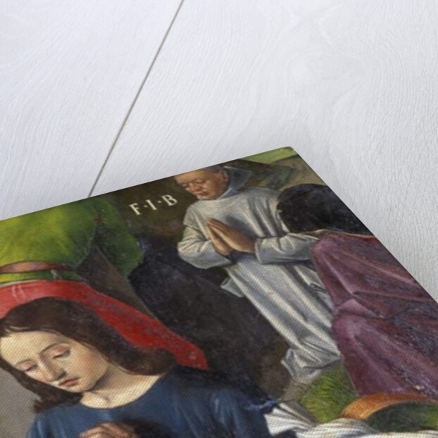 Indre & Loire N* 176 - Chateau de Loches - Detail of the altarpiece of the crucifixion - Ecole de Jean Fouquet - 1485 - by Anonymous