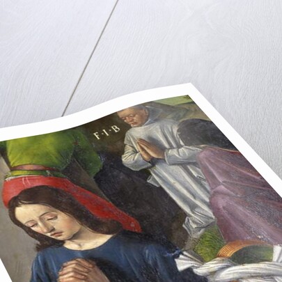 Indre & Loire N* 176 - Chateau de Loches - Detail of the altarpiece of the crucifixion - Ecole de Jean Fouquet - 1485 - by Anonymous