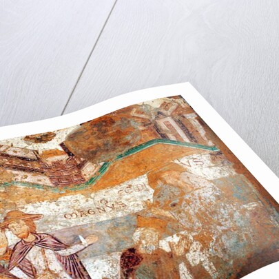 Loire Atlantique N* 063 - Church of Loroux-Bottereau - Wall painting of the legend of St-Gilles by Anonymous