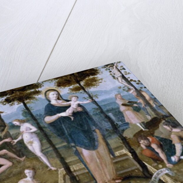 The Virgin in the enclosed garden, portrait of Jacques Delegorgue, Echevin d'Abbeville by Anonymous