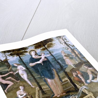 The Virgin in the enclosed garden, portrait of Jacques Delegorgue, Echevin d'Abbeville by Anonymous