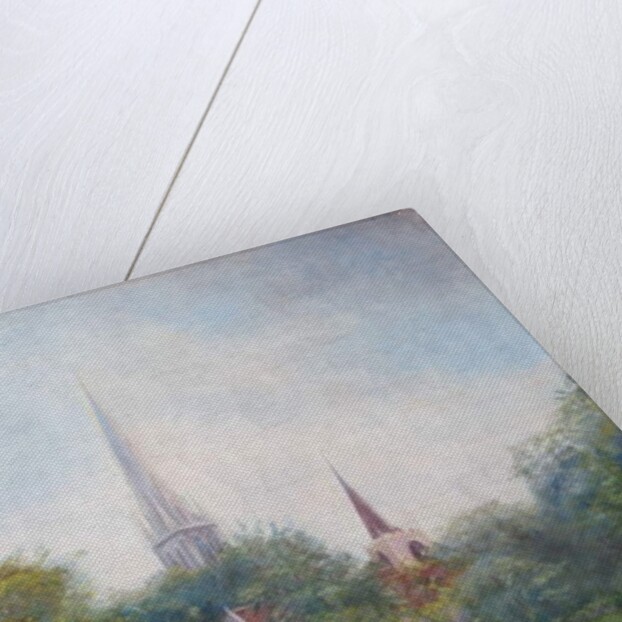 Landscape with Churches in the Background by English School