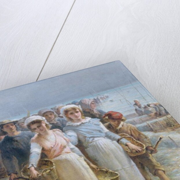 Oyster Girls at Cancale by Francois Nicolas Augustin Feyen-Perrin