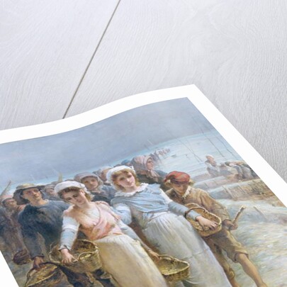 Oyster Girls at Cancale by Francois Nicolas Augustin Feyen-Perrin